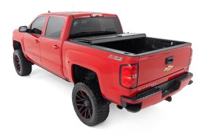 GMC Sierra 1500 Bed Cover - Rough Country - Hard Tri-Fold Flip Up - '14-'18